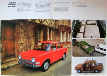 Simca 1000 Modelprogram 1973 Carbrochure (2986)